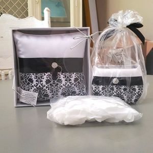 Wedding Set pillow, basket and faux petals
